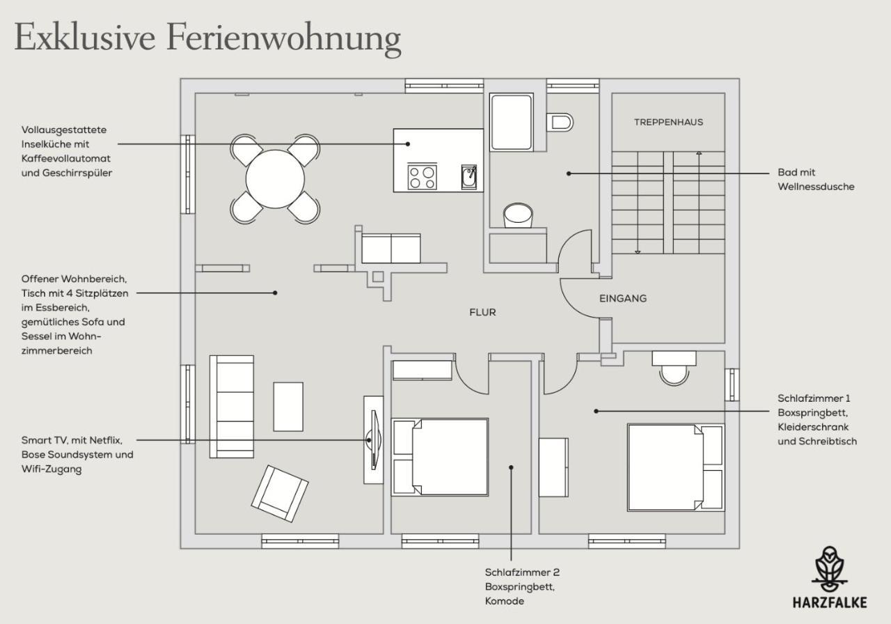 Apartment Harzfalke - Ankommen Und Wohlfuehlen. Wieda